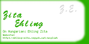 zita ehling business card